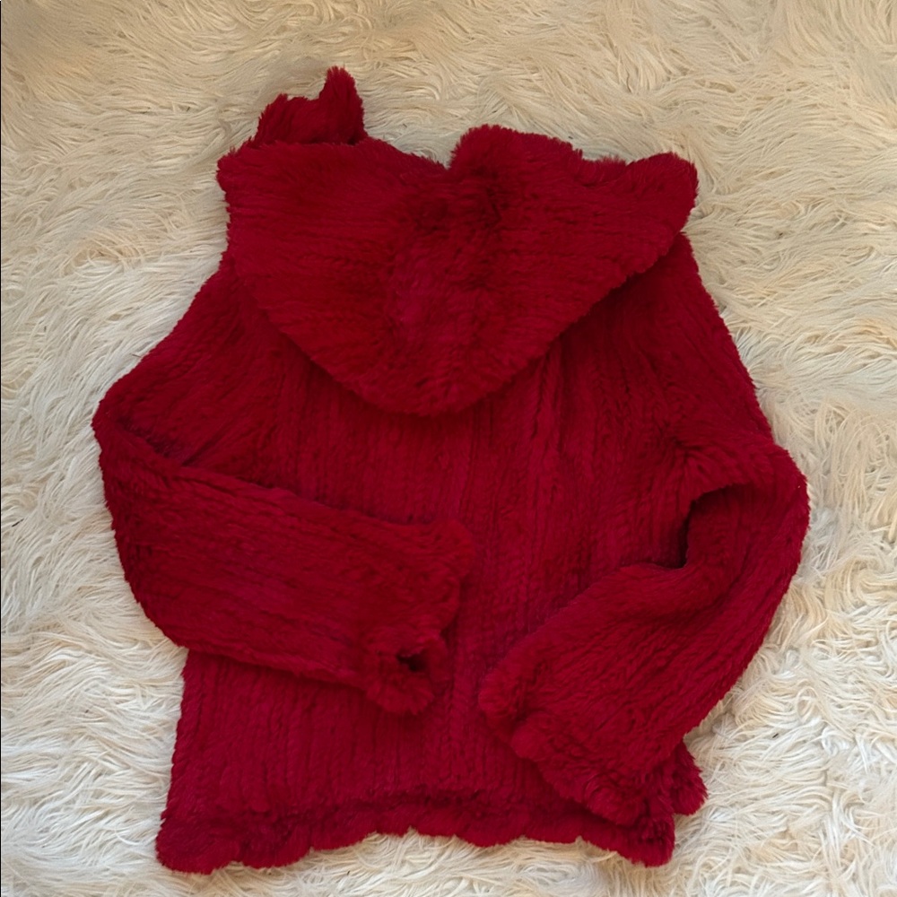 Bloomingdale's Red Fur Jacket - Picture 4 of 4